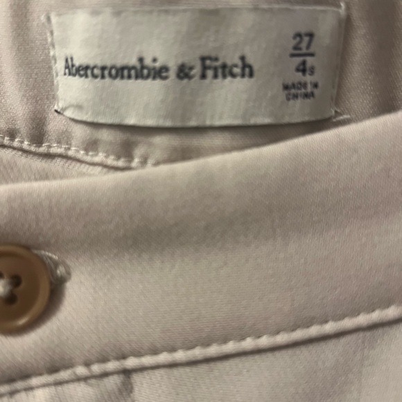 Abercrombie &Fitch Asymmetrical Waist Beige Wide-Leg Pants | Size 27 / US 4 - Picture 4 of 4